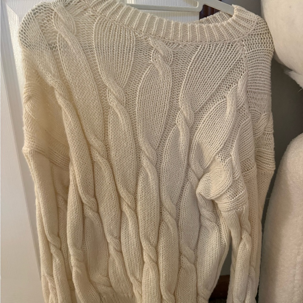 Cozy Cream Cable Knit Sweater